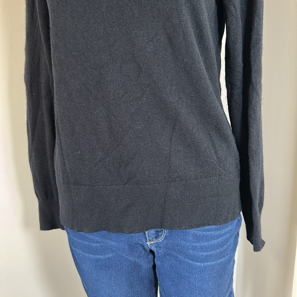 Lilly Pulitzer Odetta Sweater Black Rhinestone Wool Cashmere Blend Jumper Sz M - Picture 6 of 11